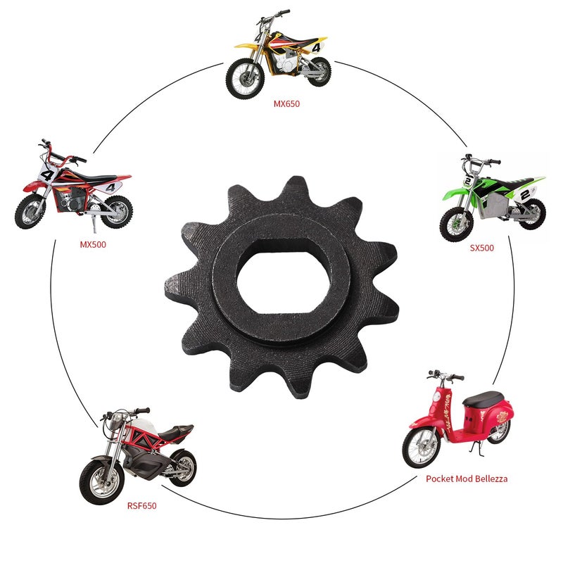 KAMIER 11T Teeth 25H Chain Motor Sprocket with Master Links Replacement for Razor MX650 MX500 SX500 Mcgrath RSF650 Dirt Rocket Bike Kids Electric Scooter Mini Bike Go Kart Cart MY1020 DC Motor Parts - Image 4